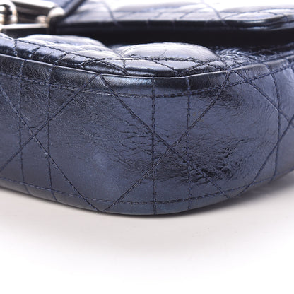 Christian Dior Metallic Calfskin Cannage Miss Dior Promenade Pouch Marine 10 of 10