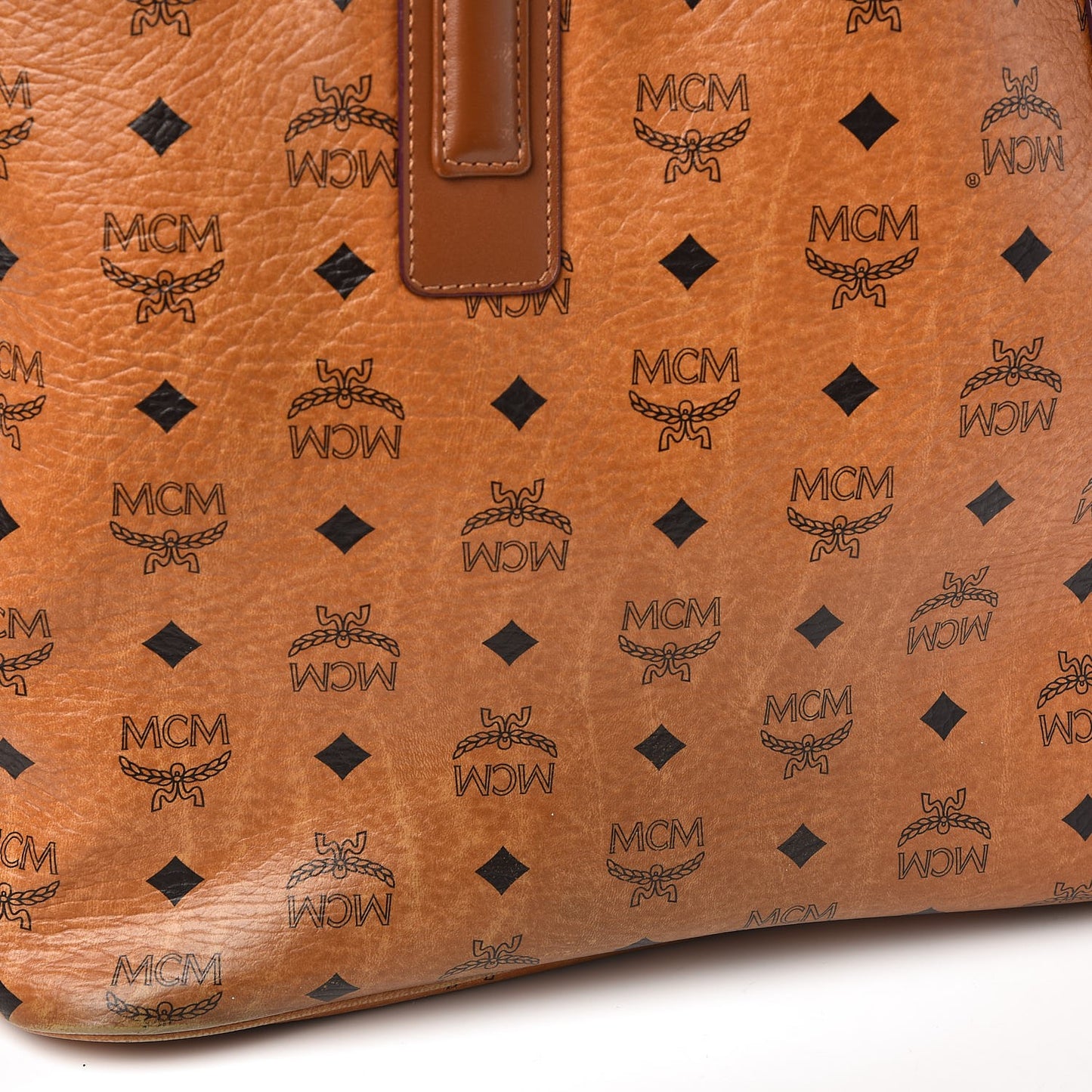 Visetos Medium Liz Reversible Shopper Tote Cognac
