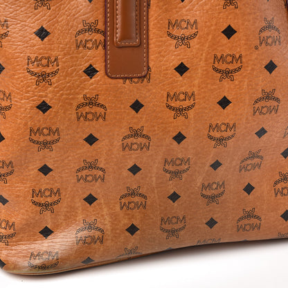 MCM Visetos Medium Liz Reversible Shopper Tote Cognac 18 of 20