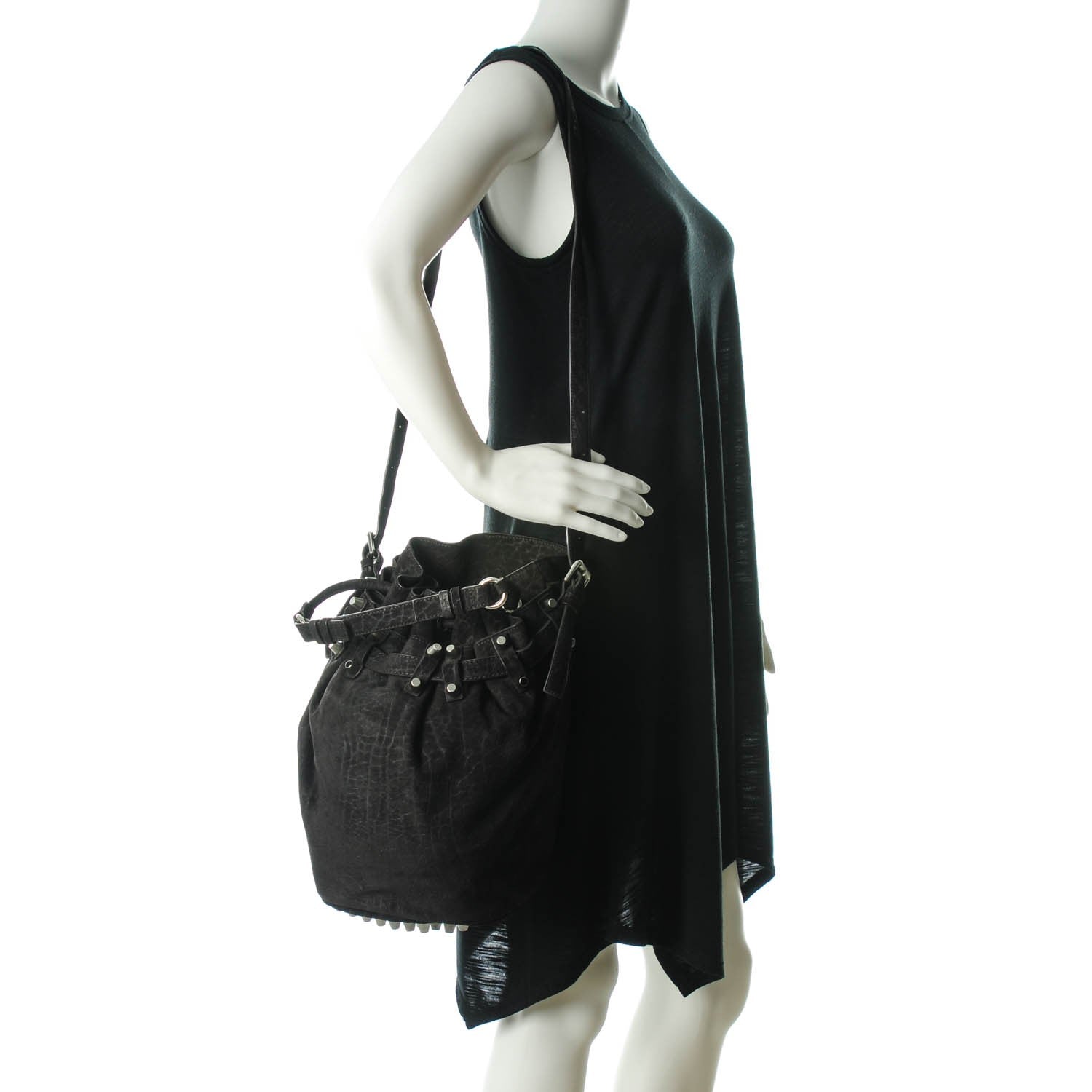 Alexander Wang Suede Diego Bucket Bag Espresso 2 of 7