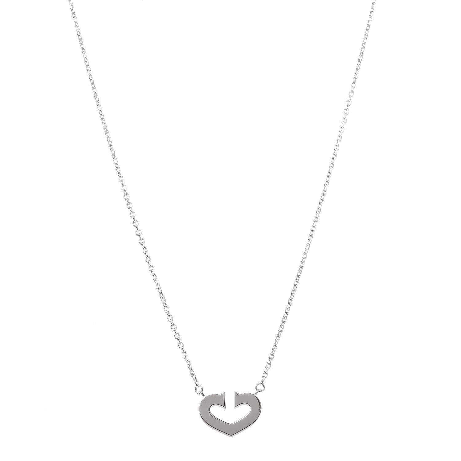 Cartier 18K White Gold Medium Hearts and Symbols Necklace 1 of 7
