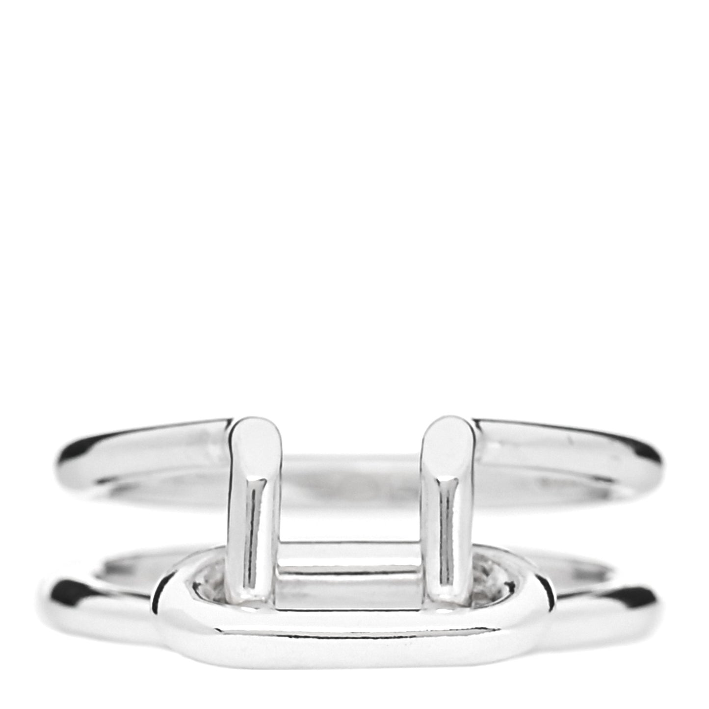Sterling Silver HardWear Two-Row Ring 56 7.75