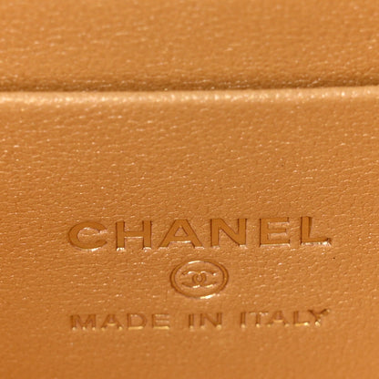 Chanel Metallic Lambskin Quilted Sweetheart Vanity Case Gold 5 of 10