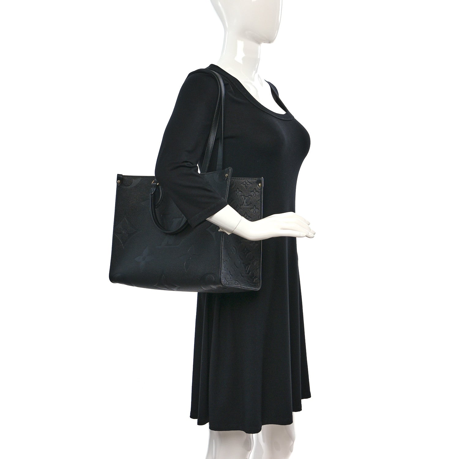 Louis Vuitton Empreinte Monogram Giant Onthego MM Black 2 of 8