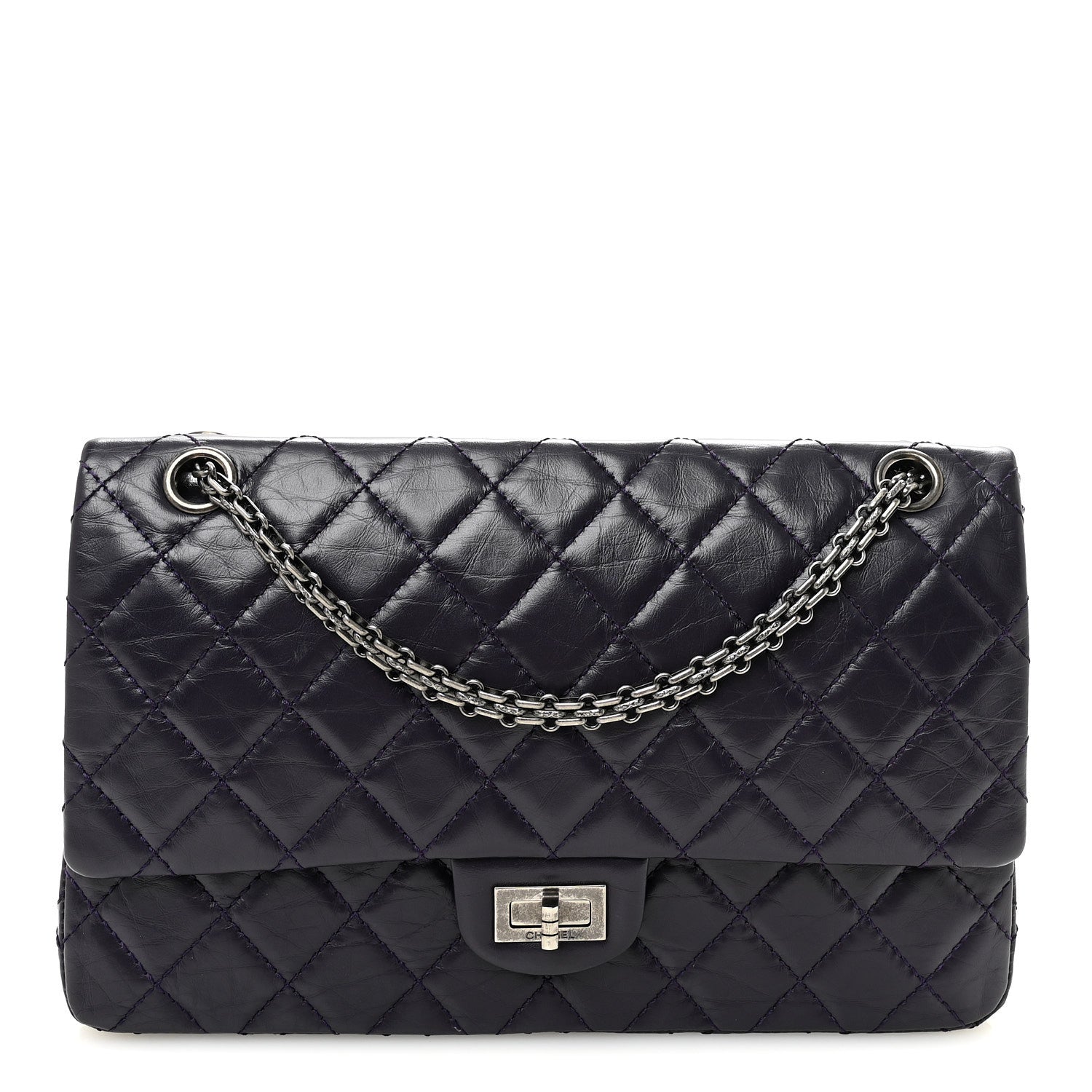 Chanel Aged Calfskin Quilted 2.55 Reissue 226 Flap Purple 1 of 10