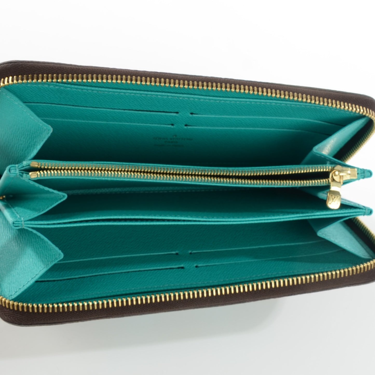 Monogram V Zippy Wallet Turquoise