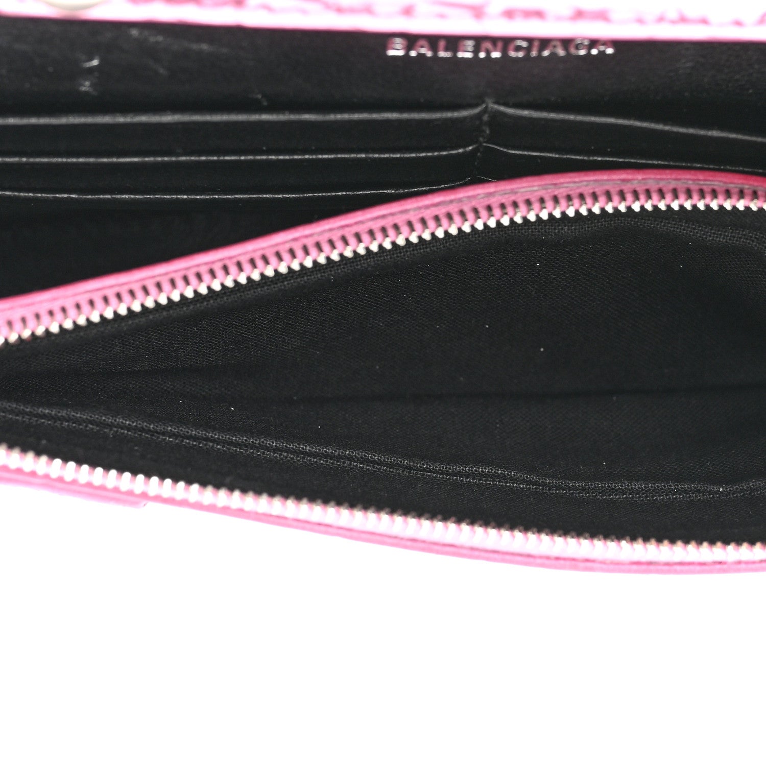 Balenciaga Metallic Shiny Calfskin Crocodile Embossed Hourglass Chain Bag Pink 5 of 14