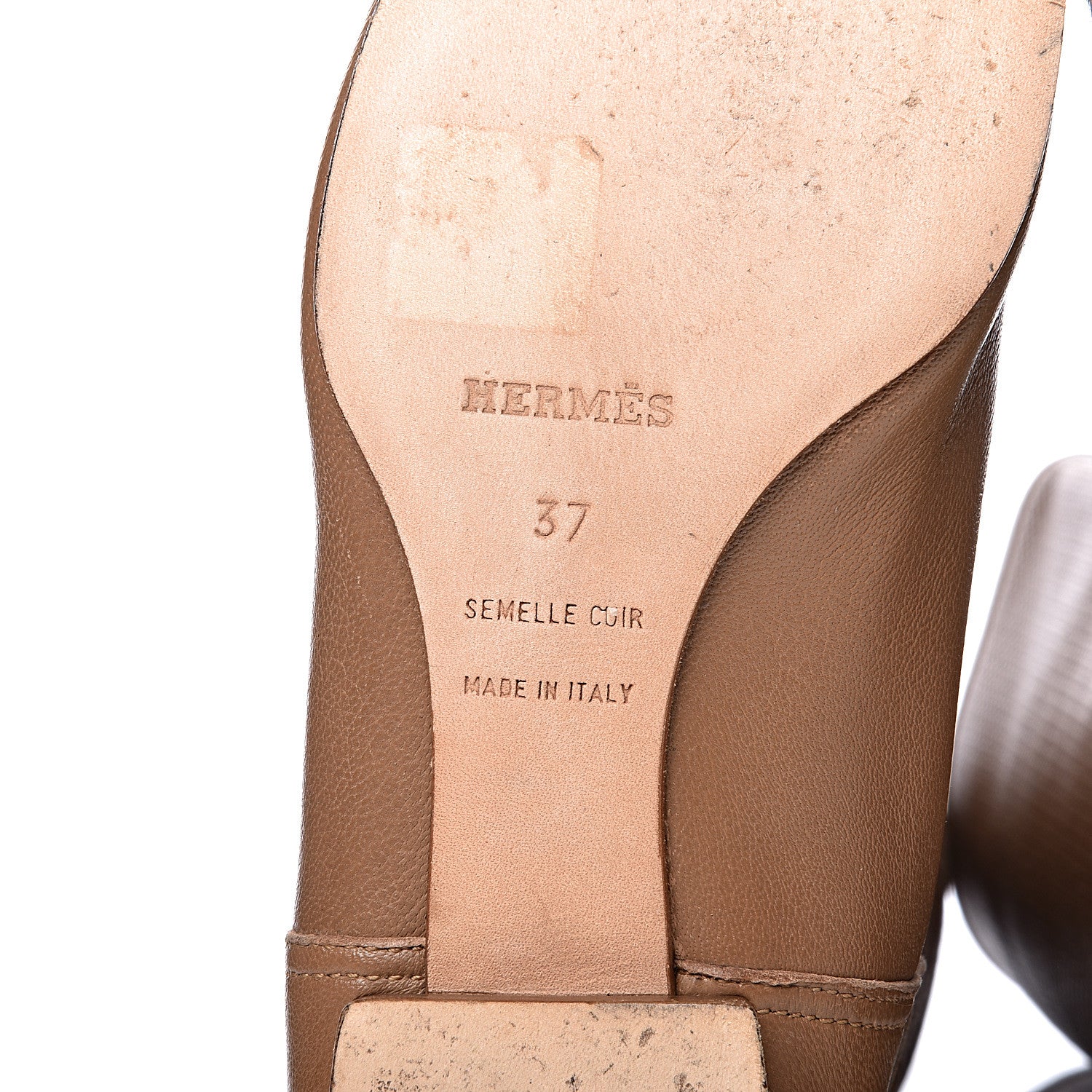 Hermes Lambskin Perforated High Boots 37 6 of 17