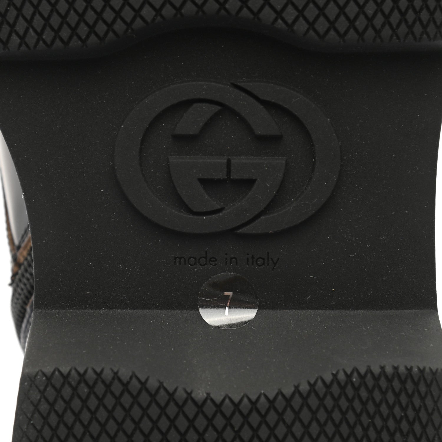 Gucci Calfskin Mens Double G Lace Up Boots 7 Black 7 of 9