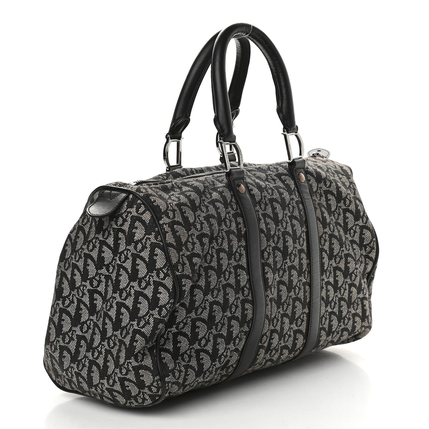 Christian Dior Monogram Boston Navy Blue 2 of 9