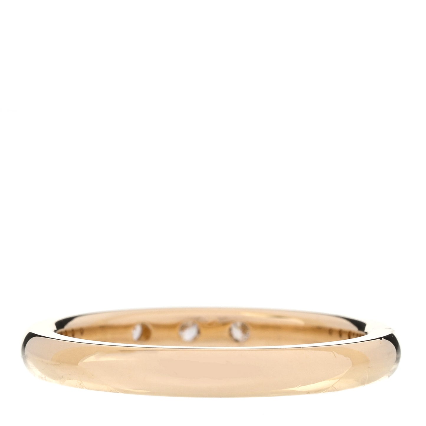 18K Yellow Gold Diamond Elsa Peretti Stacking Band Ring 54 6.75
