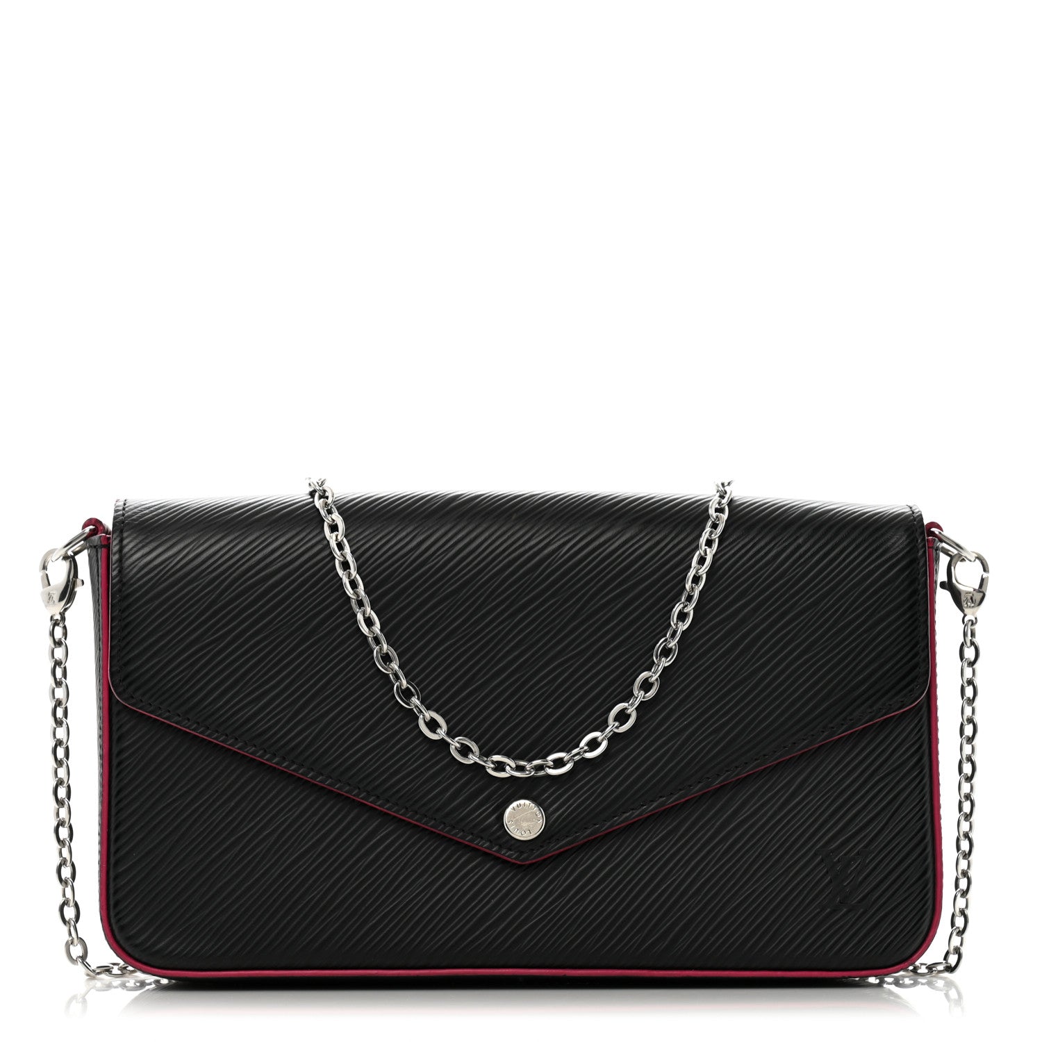 Louis Vuitton Epi Pochette Felicie Black Hot Pink 1 of 13