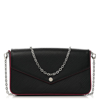 Louis Vuitton Epi Pochette Felicie Black Hot Pink 1 of 13