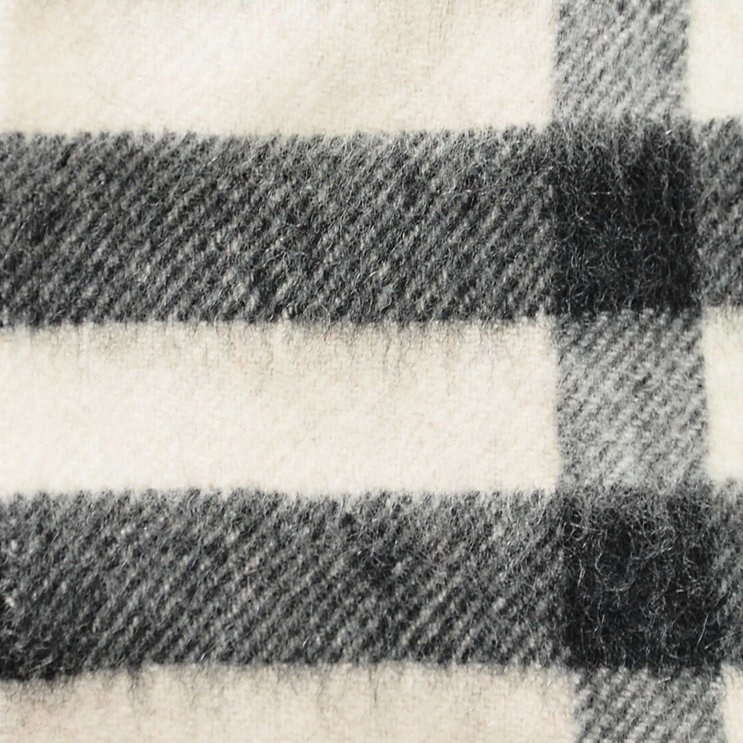 Burberry Cashmere Giant Check Fringe Scarf Ivory 3 of 5