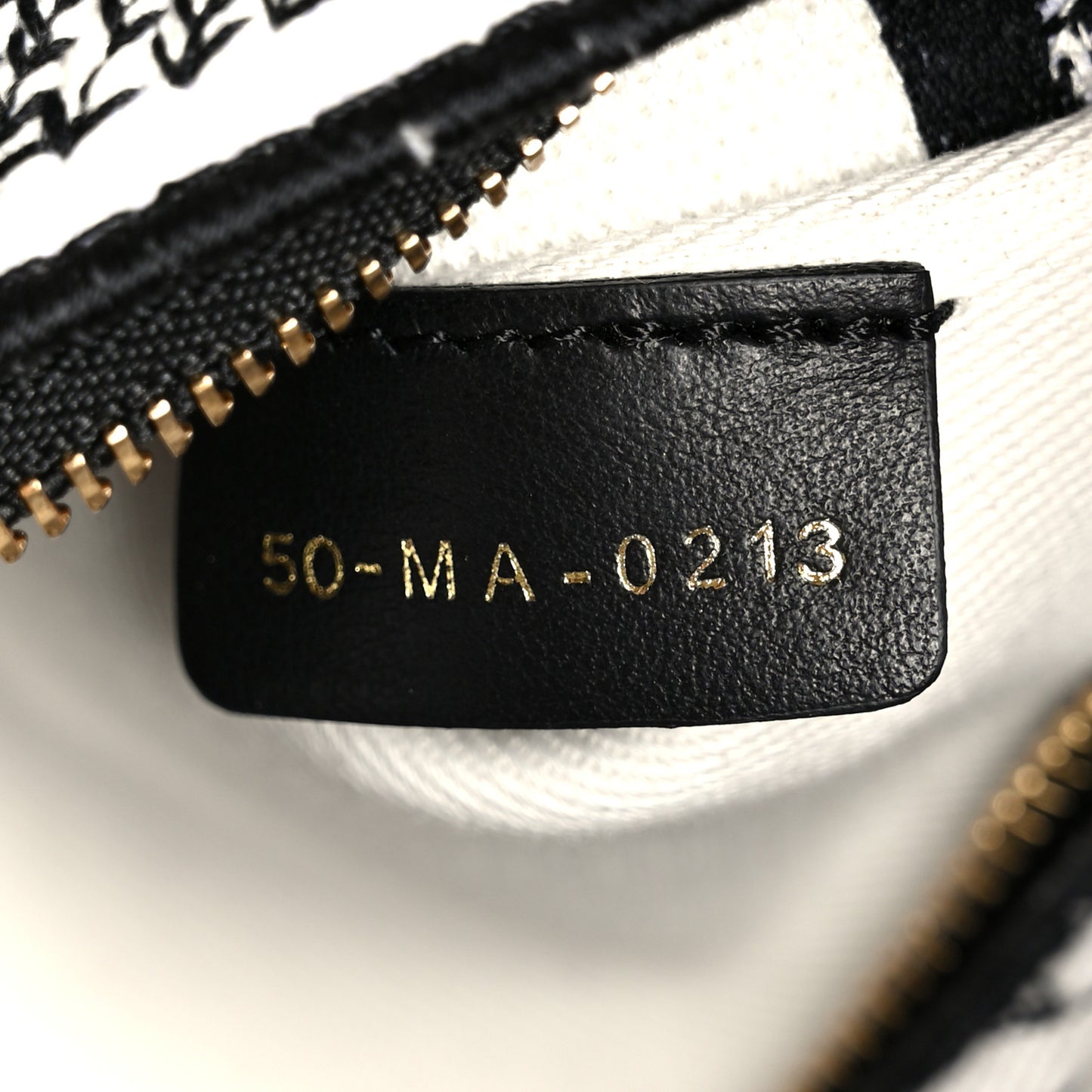 Canvas Embroidered Plan de Paris Medium Lady D-Lite White Black