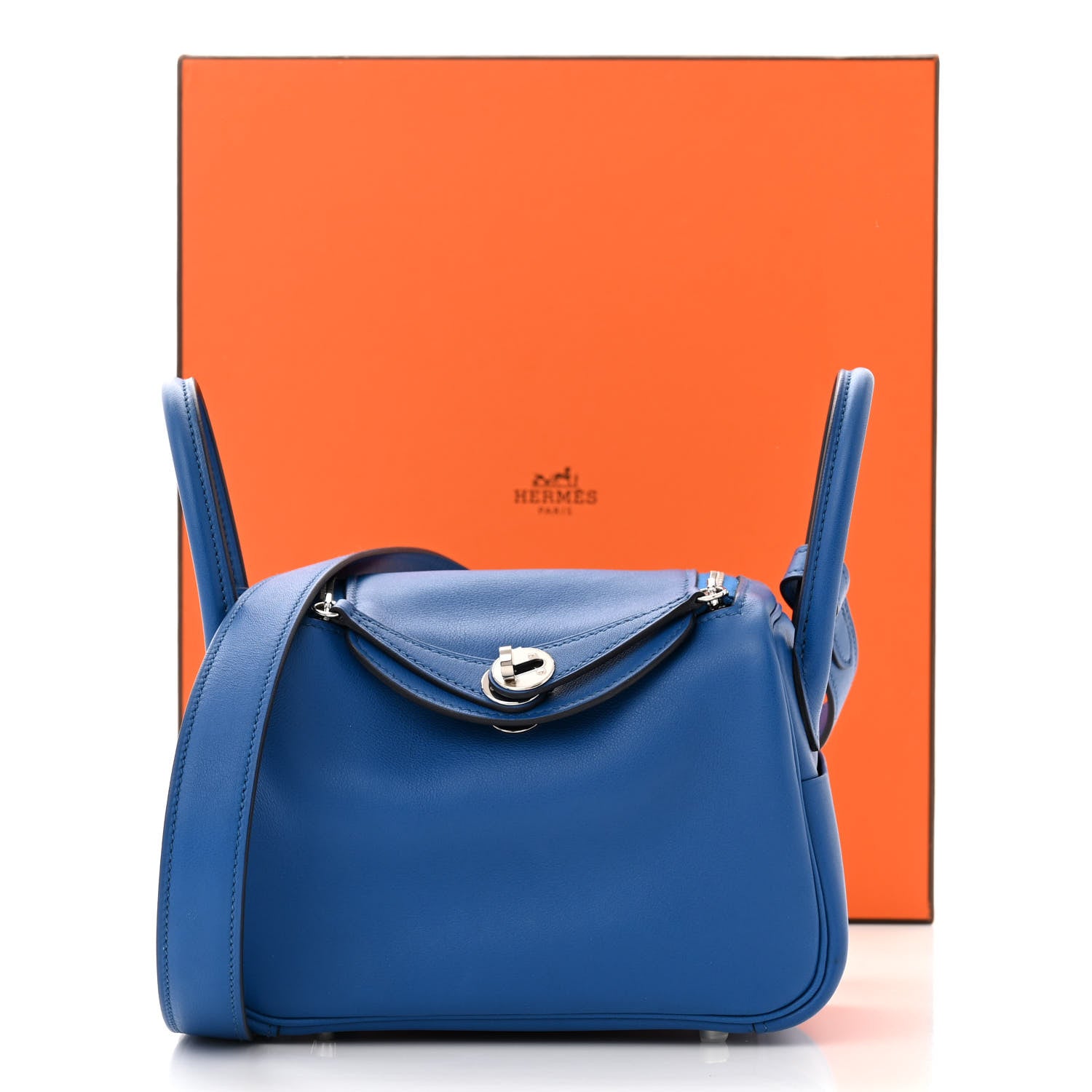 Hermes Swift Verso Mini Lindy 20 Bleu France Bleu Saphir 12 of 12