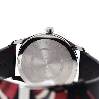 Gucci Stainless Steel Calfskin 38mm Le Marche Des Merveilles Snake Quartz Watch Black 5 of 5
