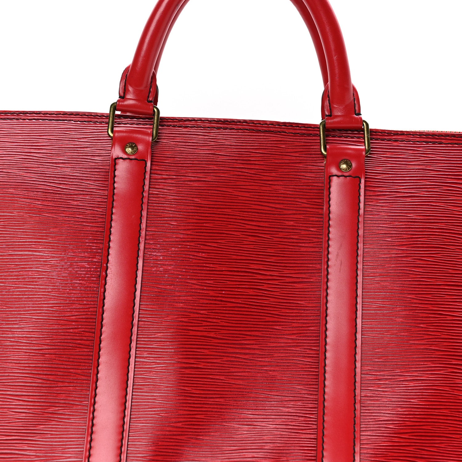 Louis Vuitton Epi Keepall 50 Castillan Red 7 of 9