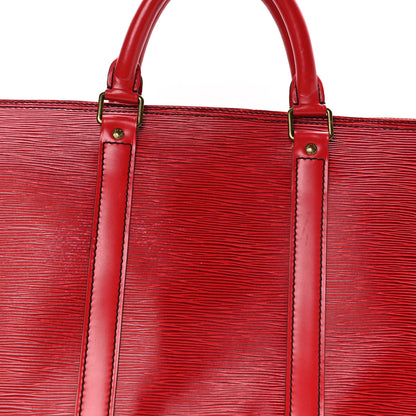 Louis Vuitton Epi Keepall 50 Castillan Red 7 of 9