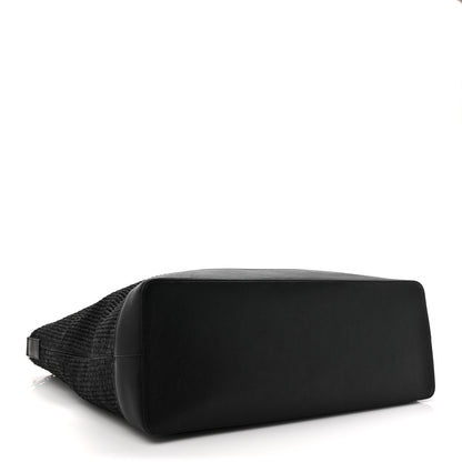Saint Laurent Linen Calfskin Rive Gauche Maxi Tote Black 3 of 10