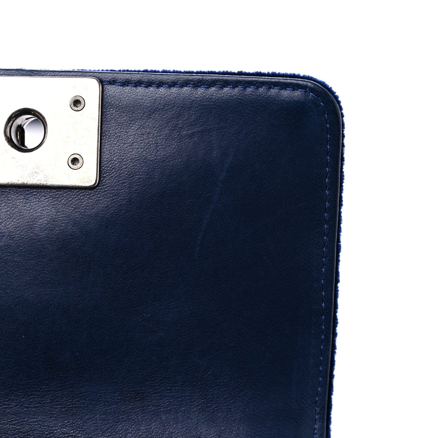 Chanel Velvet Quilted Mini Boy Flap Navy 10 of 10