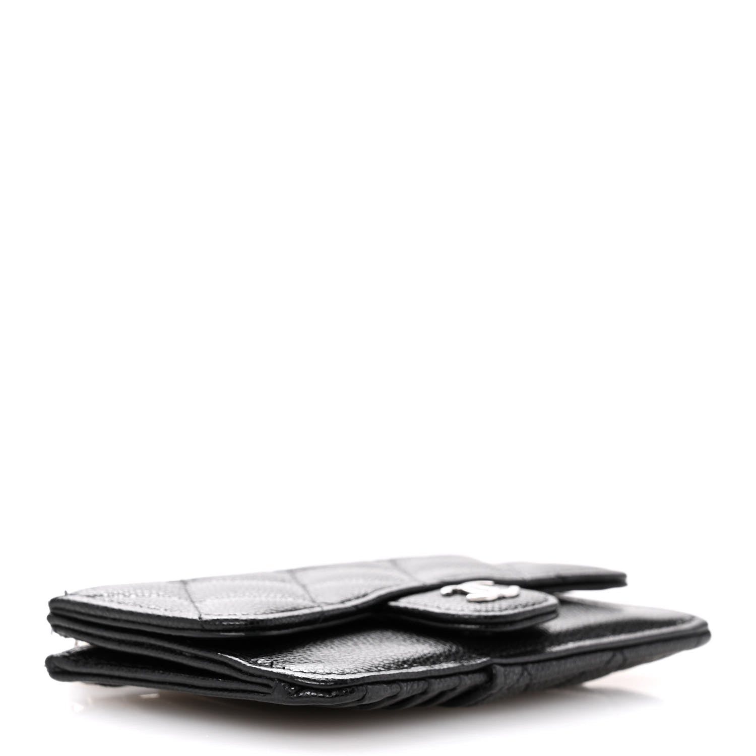 Chanel Caviar Quilted Flap Zip Card Holder Black 4 of 11