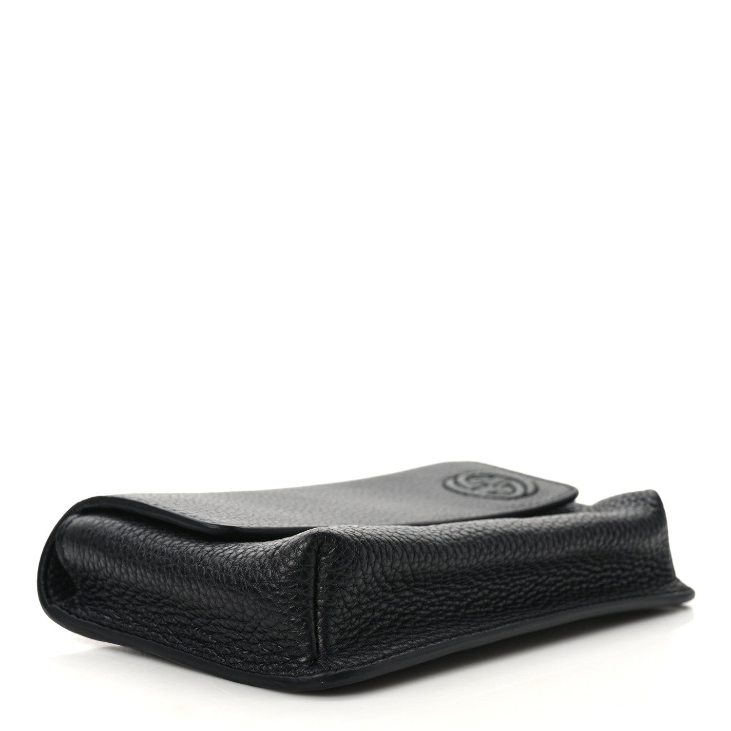 Gucci Pebbled Calfskin Soho Flap Belt Bag Black 4 of 9