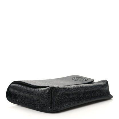 Gucci Pebbled Calfskin Soho Flap Belt Bag Black 4 of 9