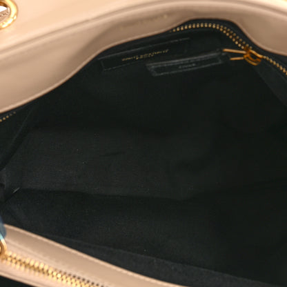 Saint Laurent Calfskin Y Quilted Monogram Medium Loulou Chain Satchel Dark Beige 7 of 10