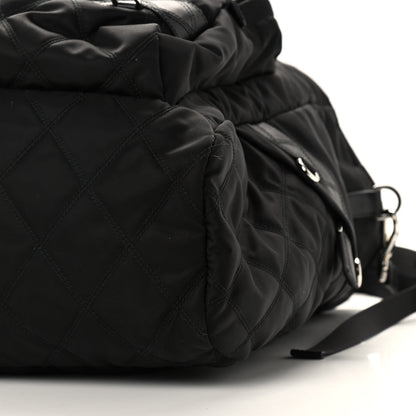 Prada Nylon Tessuto Impuntu Quilted Messenger Bag Black 8 of 8
