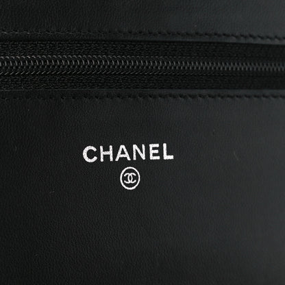 Chanel Lambskin Quilted Wallet On Chain WOC Black 6 of 11