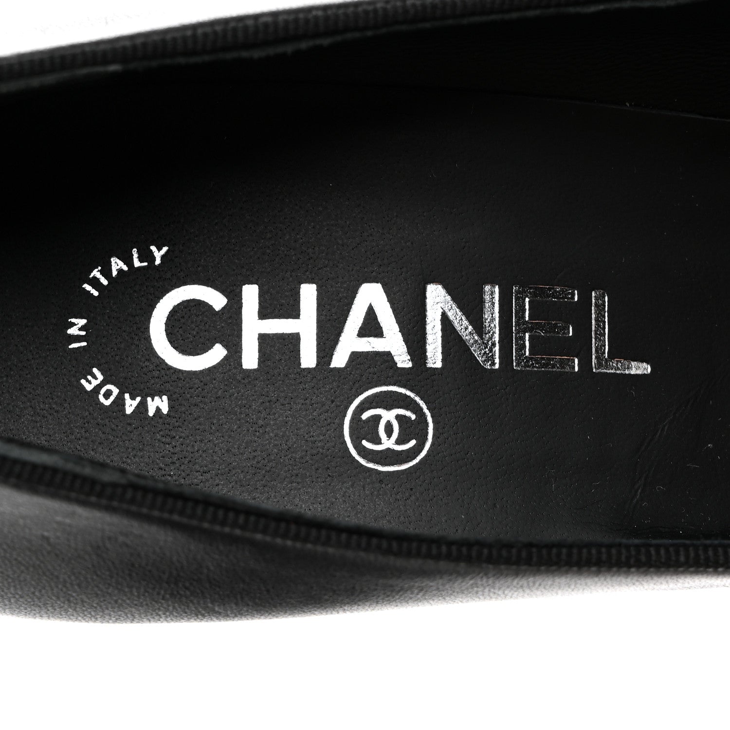 Chanel Lambskin Cap Toe CC Pumps 37 Black 6 of 9
