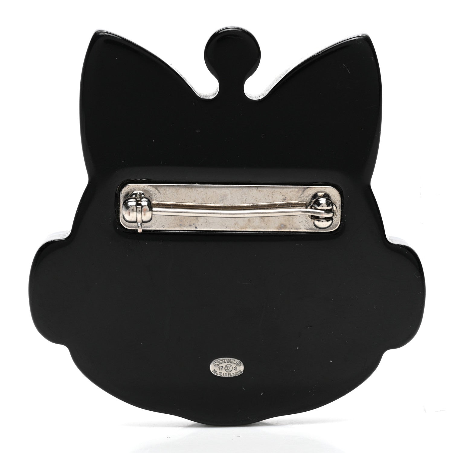 Chanel Resin Emoji Robot Cat Brooch Silver Blue 3 of 4
