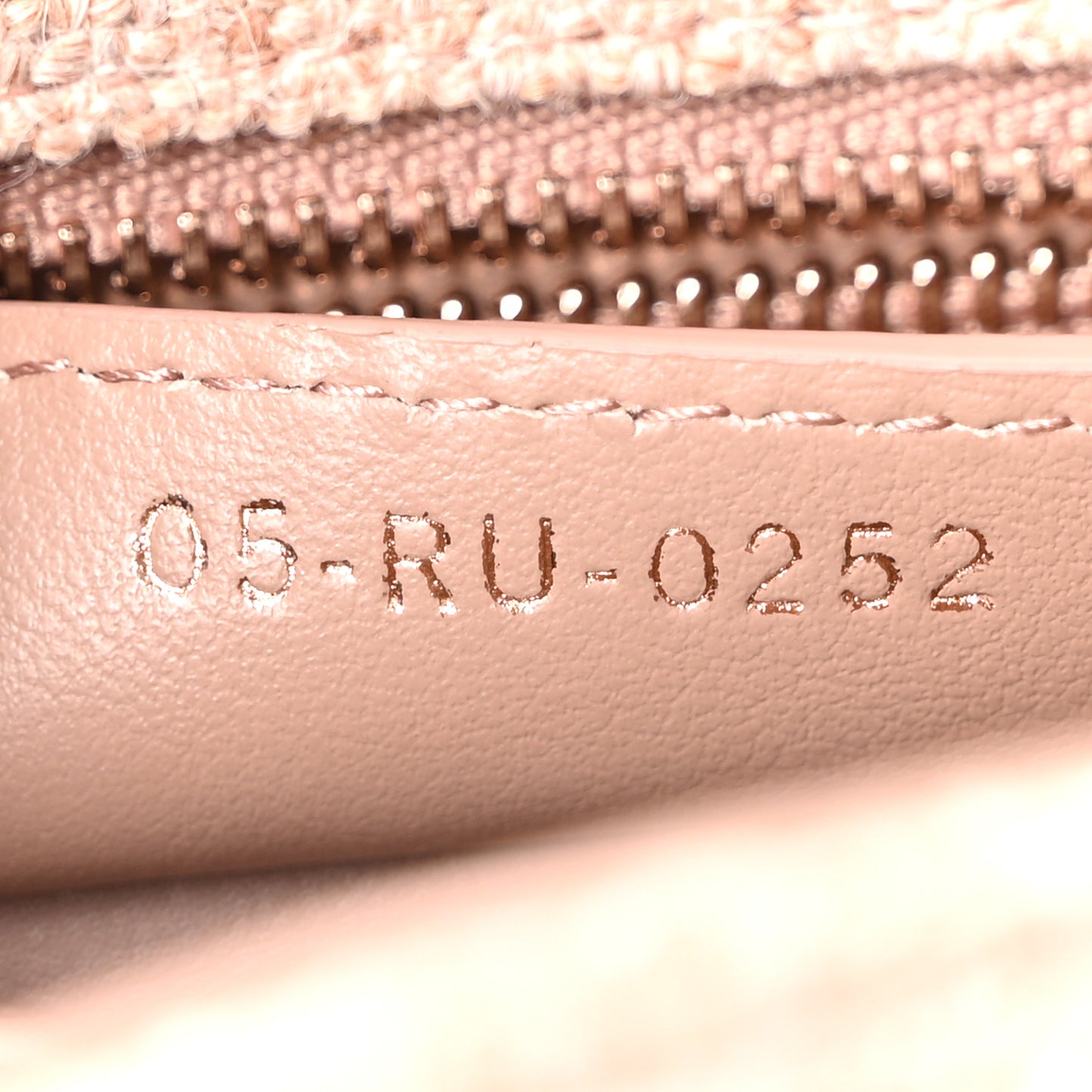 Linen Macrocannage Small Caro Bag Rose