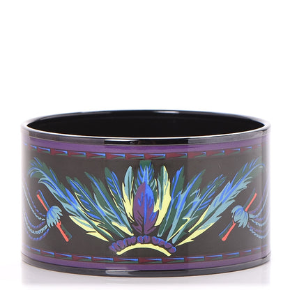 Hermes Enamel Printed Brazil Extra Wide Bracelet 65 1 of 7