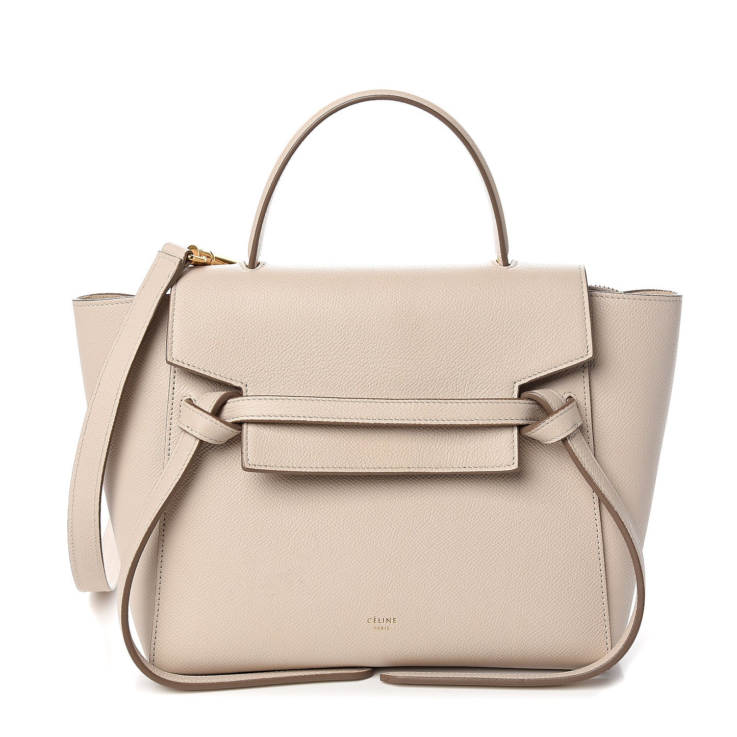Grained Calfskin Micro Belt Bag Light Taupe