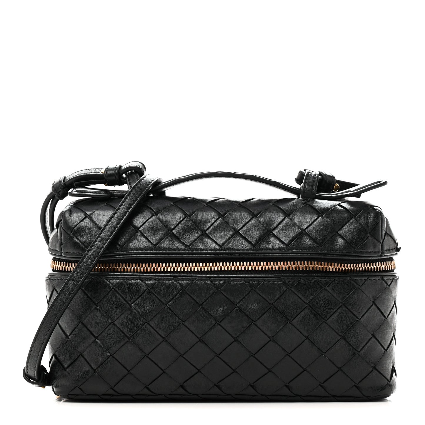 Calfskin Intrecciato Bang Bang Vanity Case Black
