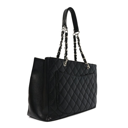 Chanel Caviar Quilted Grand Shopping Tote GST Black  Black 3 of 11
