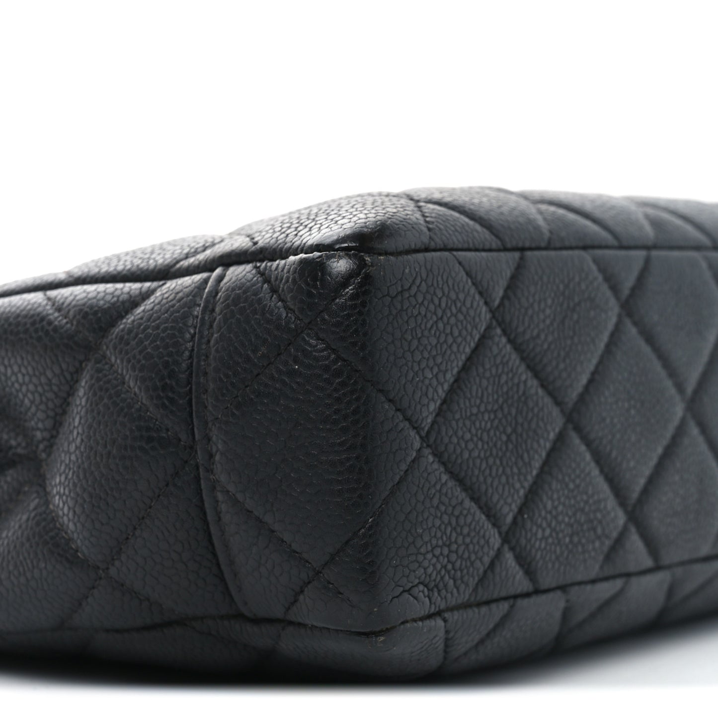 Caviar Quilted Shopper Tote Black