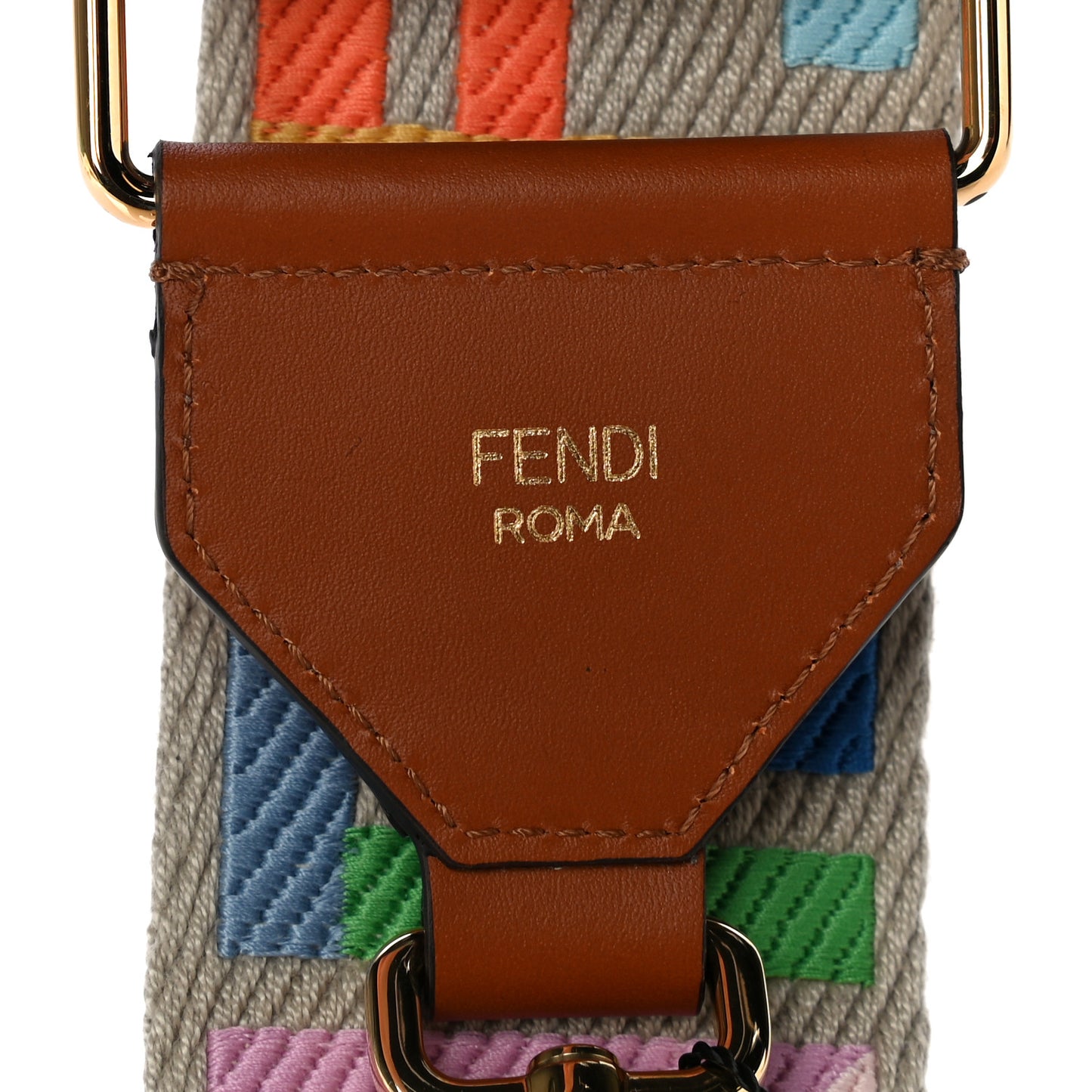 Canvas Calfskin FF 1974 Adjustable Strap You Multicolor Cuoio