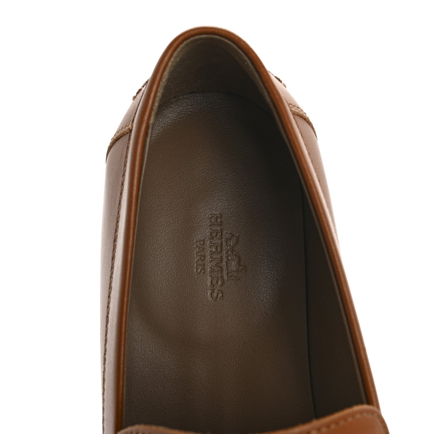 Hermes Calfskin Womens Destin Loafer 38 Naturel 7 of 10