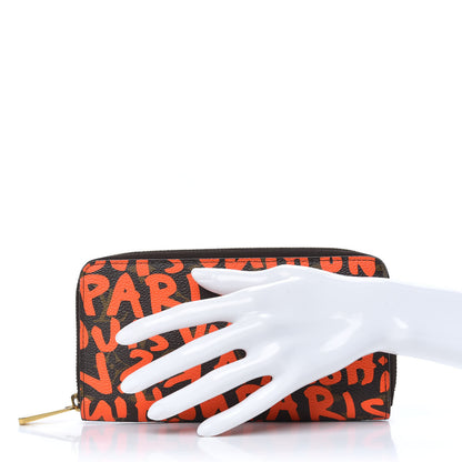 Louis Vuitton Monogram Graffiti Zippy Wallet Orange 2 of 6