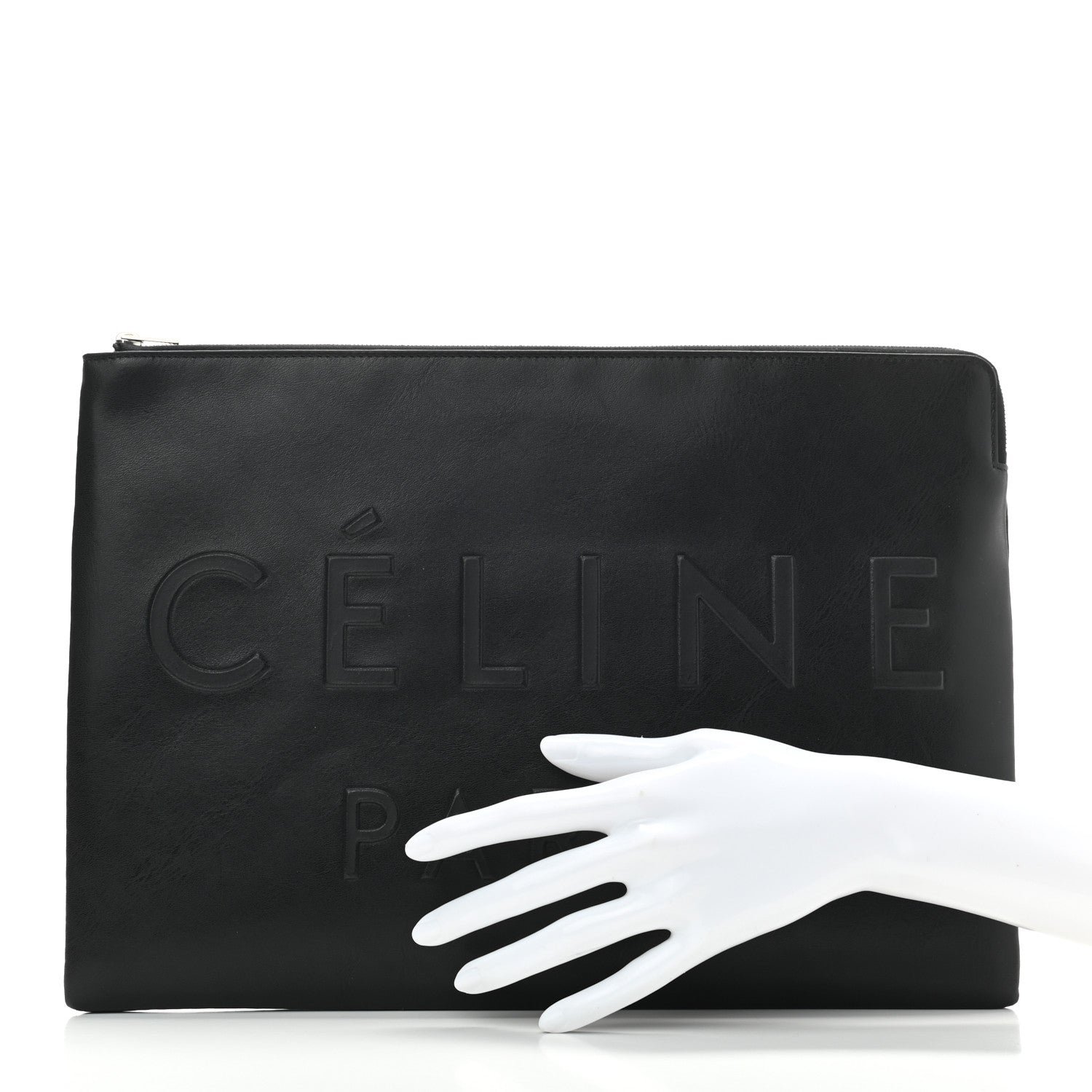 Celine Calfskin Large Made In Clutch Pouch Black 2 of 7