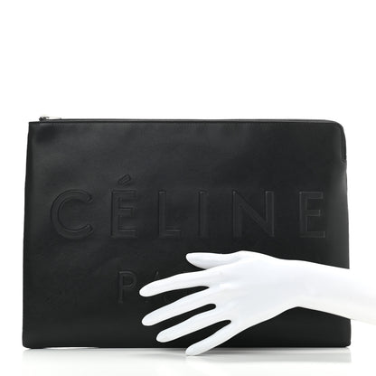 Celine Calfskin Large Made In Clutch Pouch Black 2 of 7