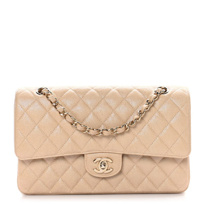 Chanel Iridescent Caviar Quilted Medium Double Flap Beige 1 of 11