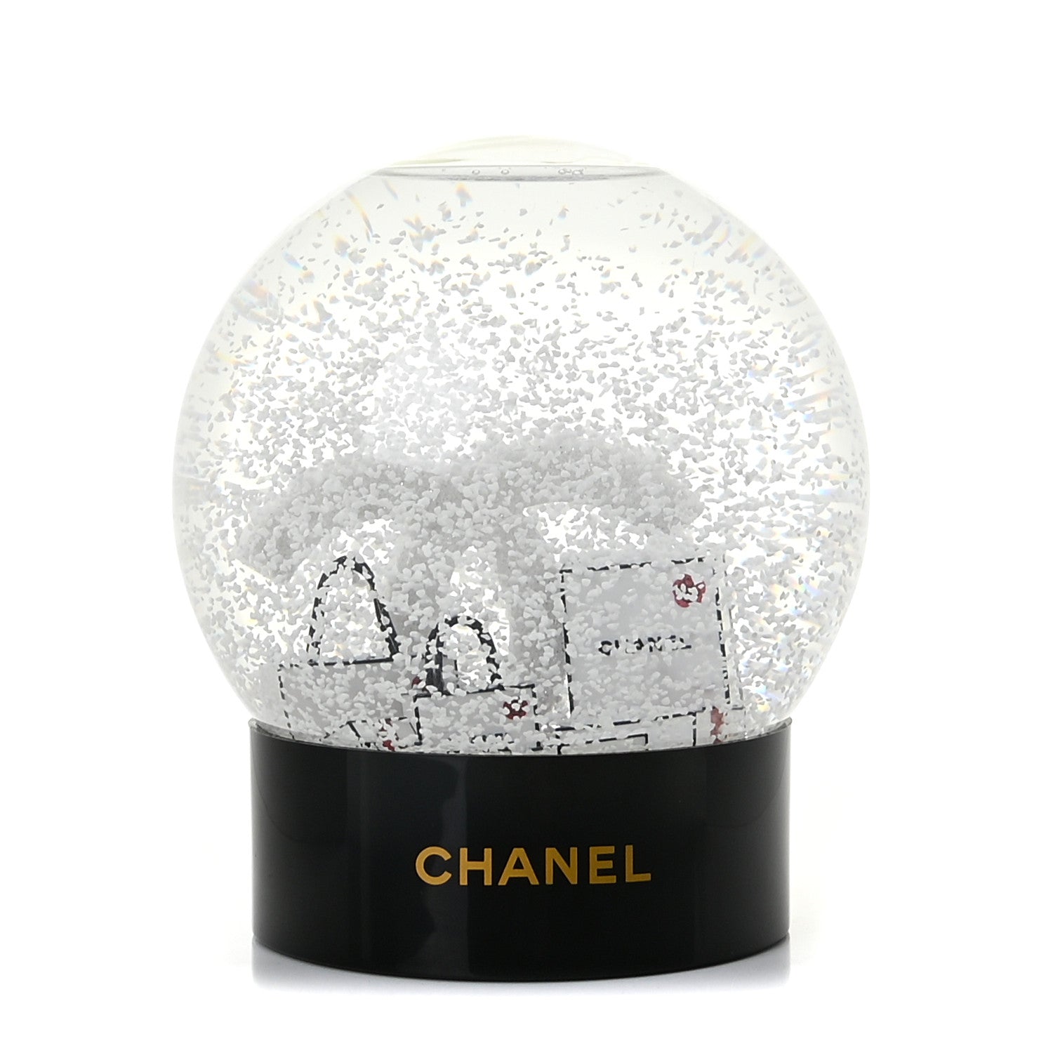 Chanel Glass CC Shopping Bag Snow Globe 2 of 6