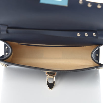 Valentino Garavani Vitello Medium Rockstud Flip Lock Crossbody Bag Pure Blue 5 of 11
