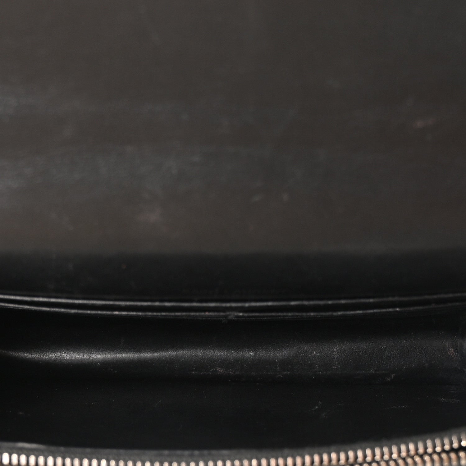 Saint Laurent Calfskin Crocodile Embossed Monogram Sunset Top Handle Chain Wallet Black 5 of 9