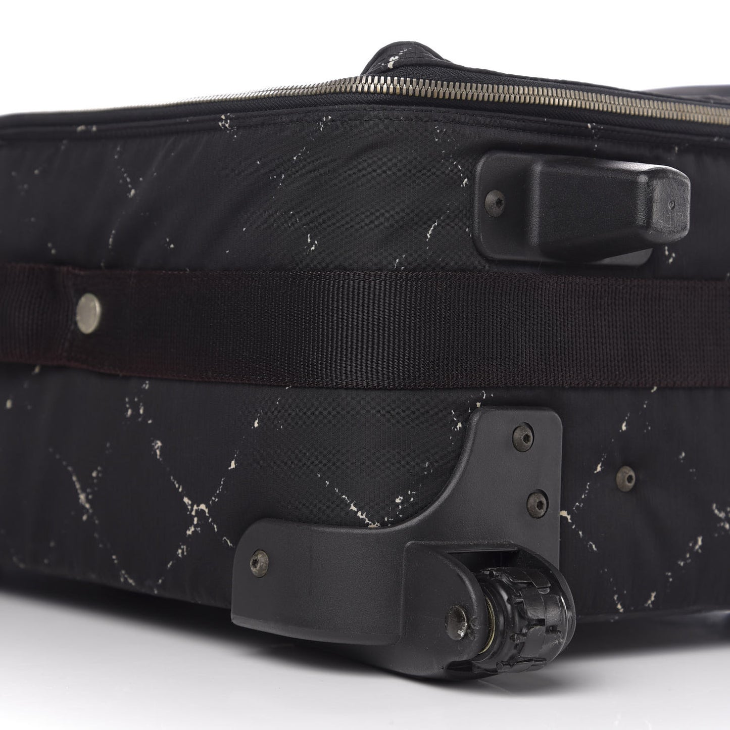 Nylon Travel Trolley Rolling Luggage Black