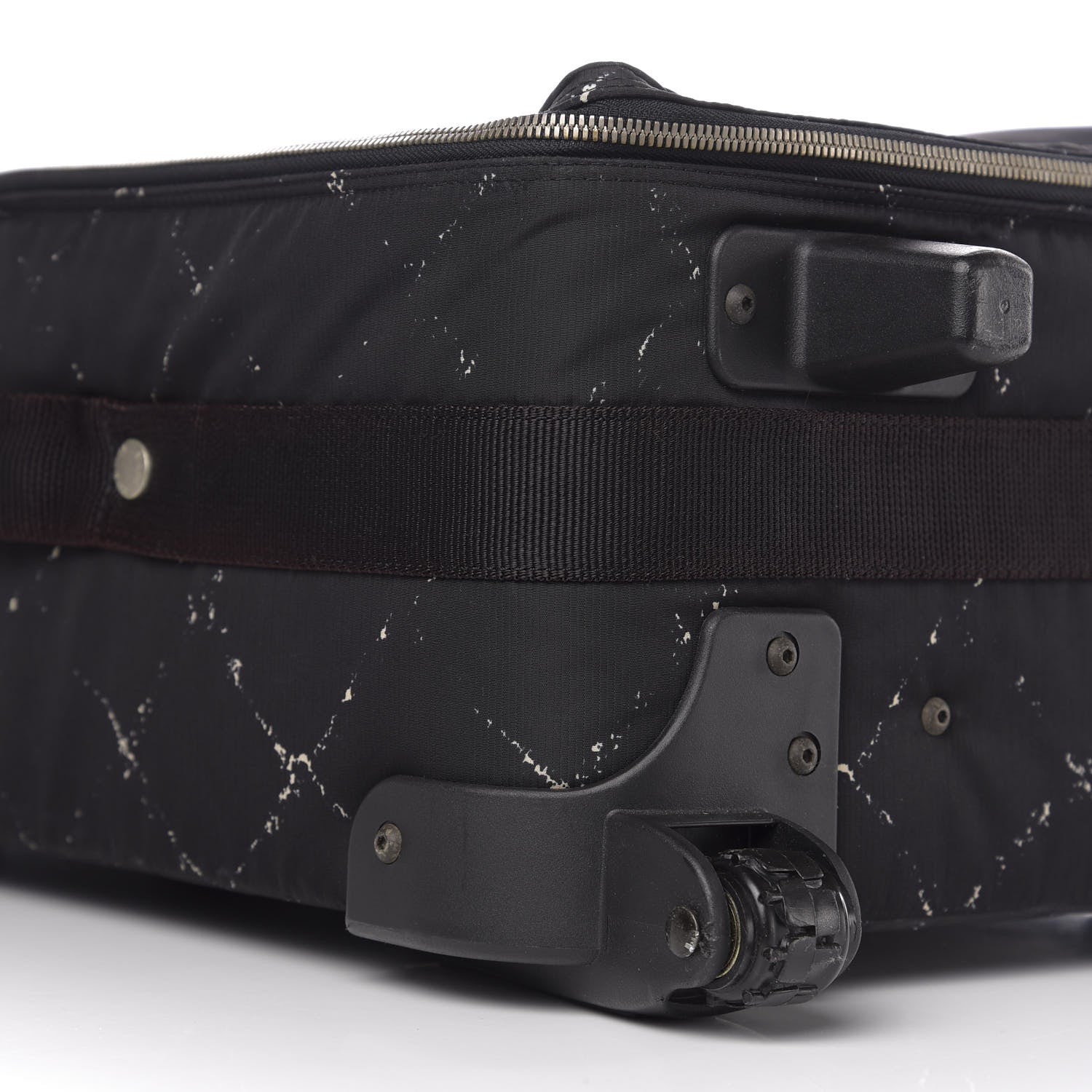 Chanel Nylon Travel Trolley Rolling Luggage Black 10 of 12